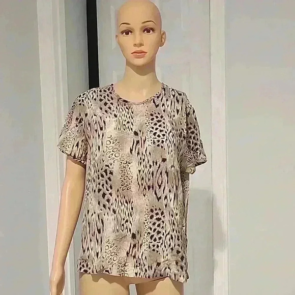 Vintage silk leopard blouse - Picture 1 of 7